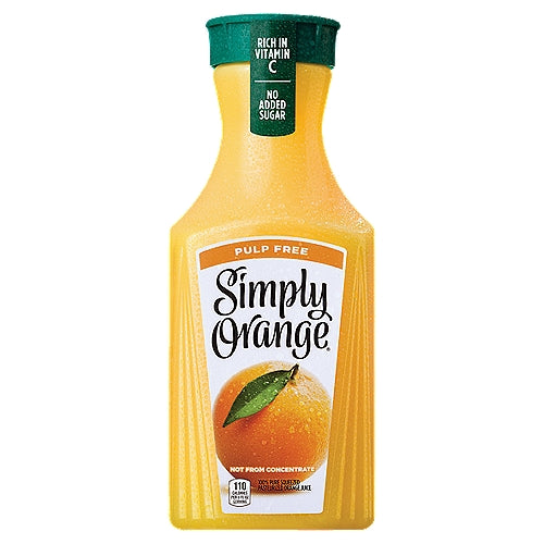 Botella de jugo sin pulpa de naranja Simply 52 fl oz