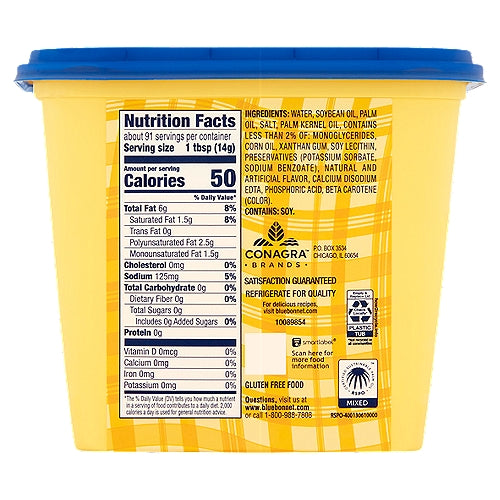 Blue Bonnet 41% Vegetable Oil Spread 45 oz