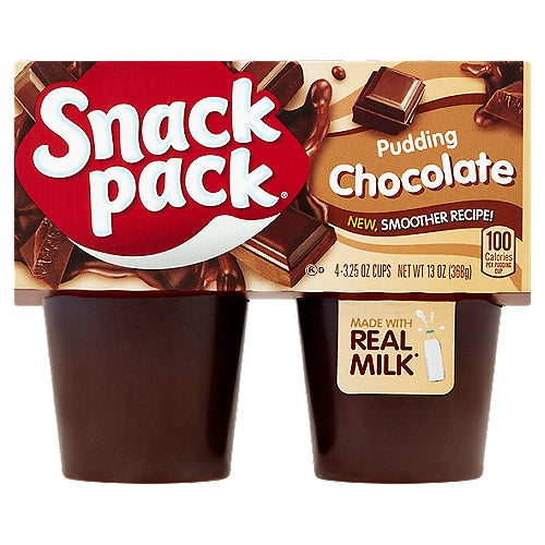 Snack Pack Chocolate Pudding 3.25 oz 4 count