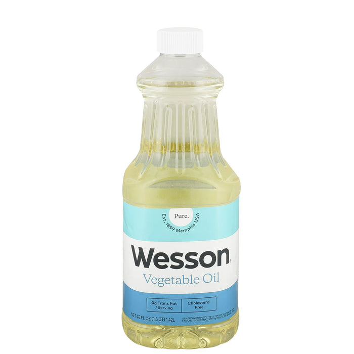 Wesson Pure &amp; Cholesterol Free Soybean Oil 48 fl oz Aceite vegetal