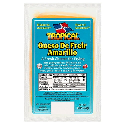 Queso Fresco Amarillo Tropical para Freír 16 oz