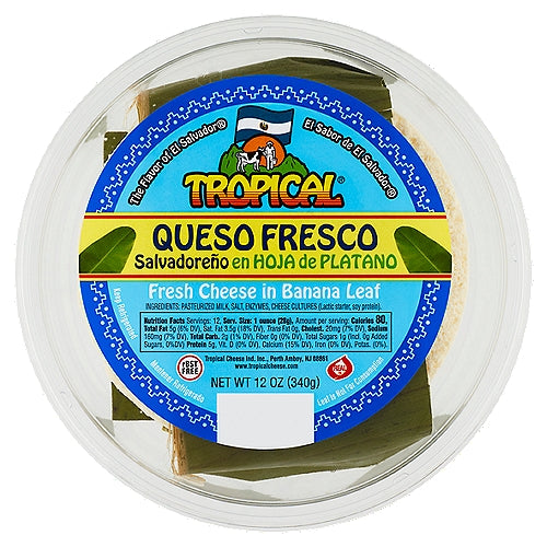 Tropical Salvadoreño Fresh Cheese in Banana Leaf 12 oz