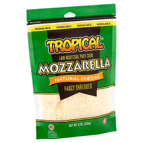 Tropical Fancy Shredded Mozzarella Natural Cheese 8 oz