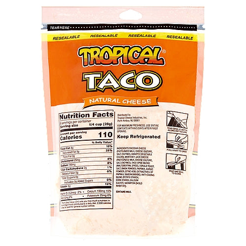Mezcla de queso natural Tropical Taco 8 oz