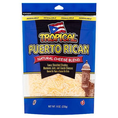 Mezcla de Queso Natural Puertorriqueño Tropical 8 oz