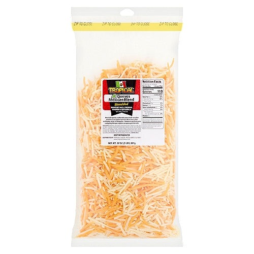 Tropical Shredded 4 Quesos Mezcla Mexicana Queso Natural 32 oz