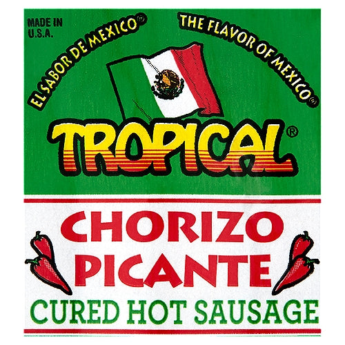 Salchicha picante curada con chorizo ​​tropical Picante 4 unidades 14 oz