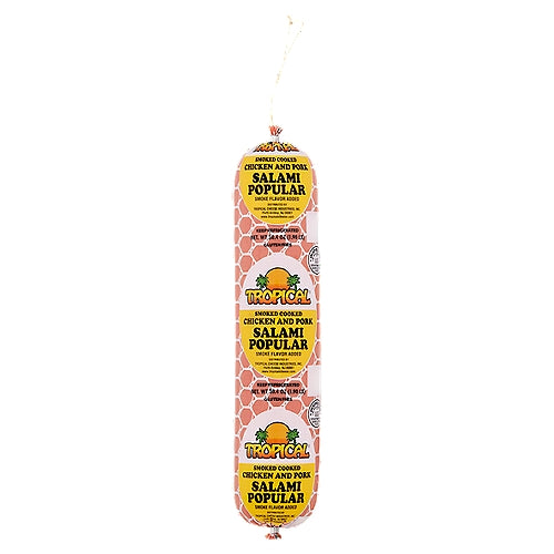Salami Popular de Pollo y Cerdo Cocido Ahumado Tropical 30.4 oz
