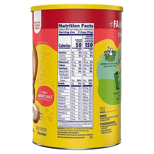 Nestlé Nesquik Strawberry Powder Family Size 35.5 oz