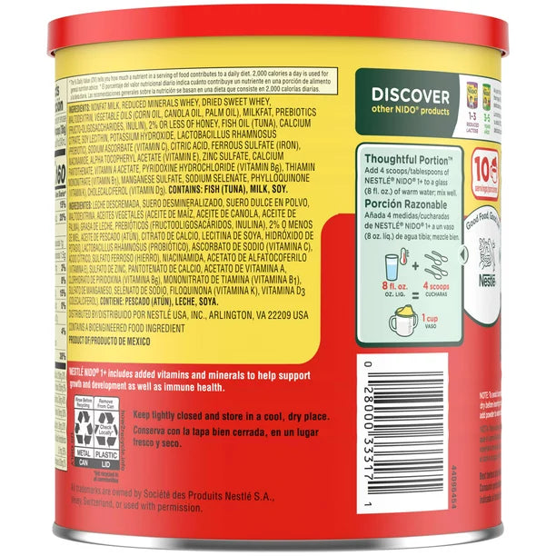 Nestle Nido Kinder 1 Plus Toddler Powdered Milk Beverage 12.6 oz