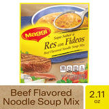 Maggi 50 calorías mezcla de sopa de fideos con sabor a carne de vacuno 2.11 oz