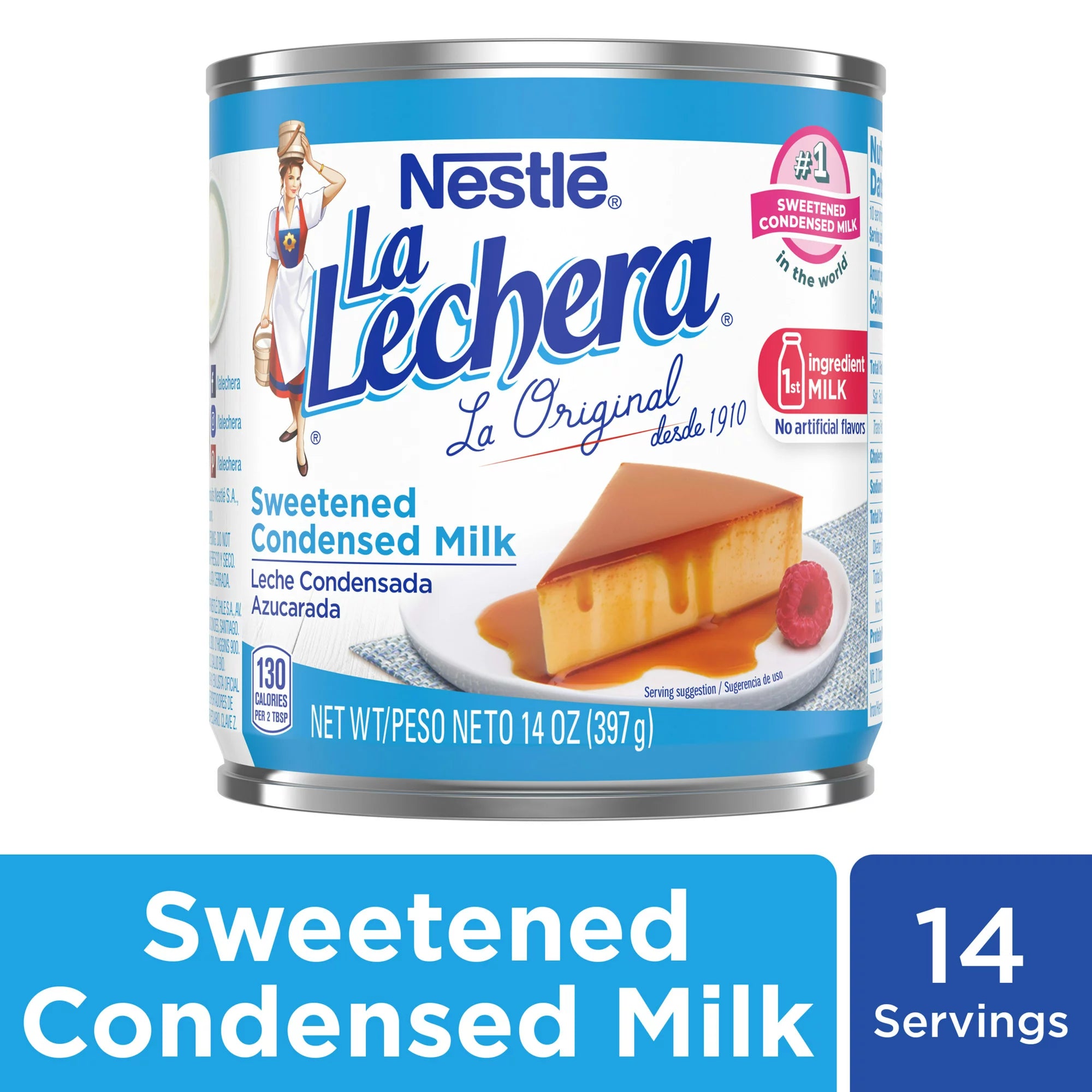 Nestle La Lechera Sweetened Condensed Milk Buena fuente de calcio 14 oz