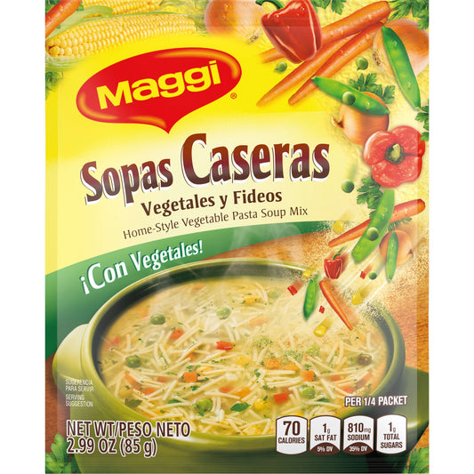 Maggi 70 Calories Home-Style Mezcla de sopa de pasta vegetal 2.99 oz