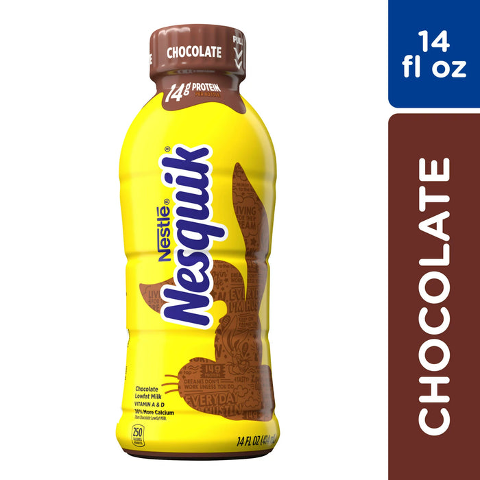 Nestle Nesquik Chocolate Lowfat Milk Ready to Drink 14 fl oz