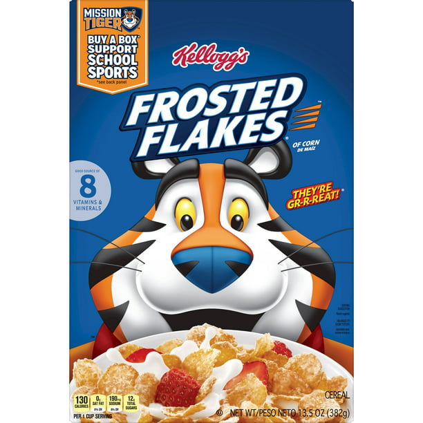 Kellogg's Frosted Flakes Cereal de desayuno frío original 13.5 oz