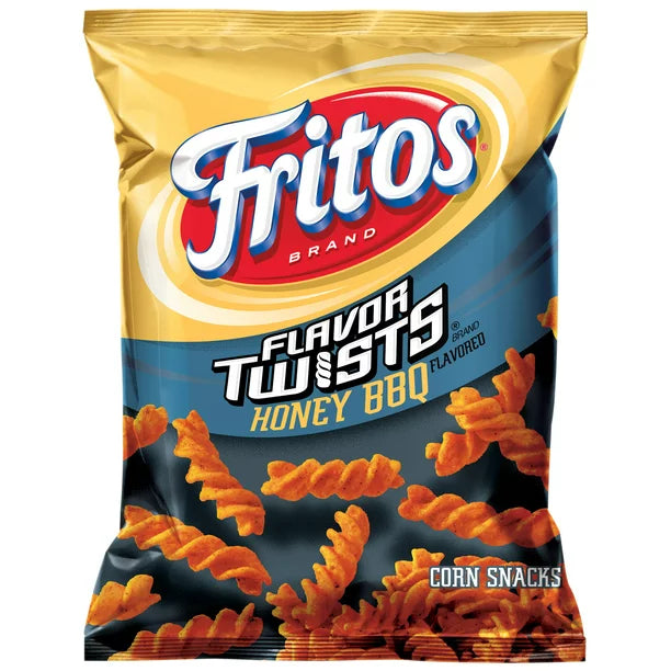 Fritos Flavor Twists Snacks de maíz con sabor a barbacoa de miel 4.625 oz. Bolsa