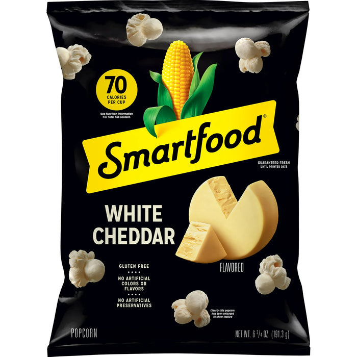 Palomitas de maíz con queso cheddar blanco Smartfood, bolsa de 6.75 oz