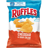 Ruffles papas fritas con sabor a queso cheddar y crema agria 2.5 oz