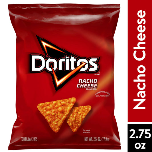 Doritos Tortilla Chips Nacho Cheese Flavored 2.75 oz