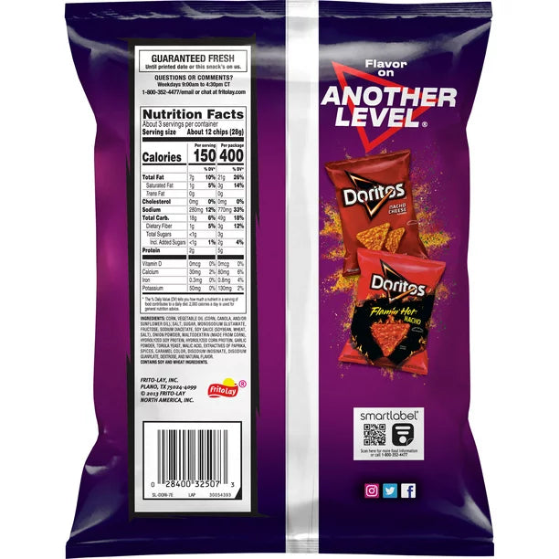 Doritos Sweet Chili Flavored Tortilla Chips 2.75 oz Bag – El