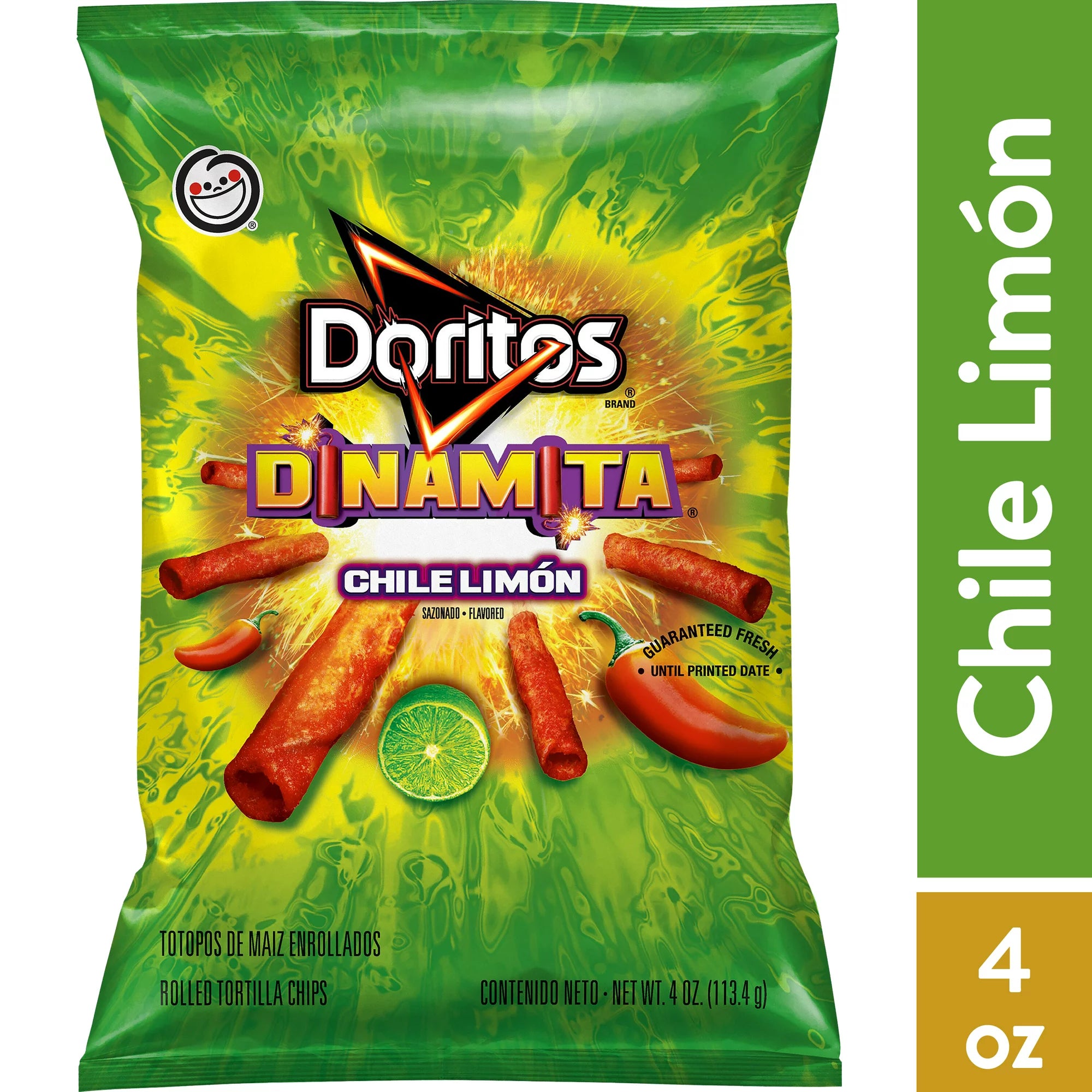 Doritos Dinamita Chile Limon Flavored Tortilla Chips Bolsa de 4 oz