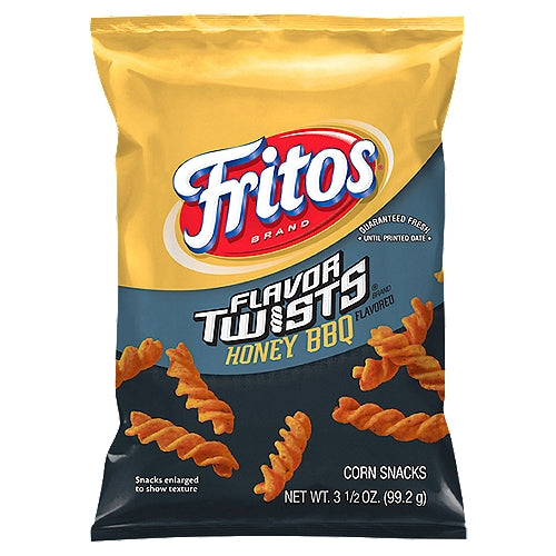 Fritos Flavor Twists Honey BBQ Snacks de maíz con sabor 3 1/2 oz