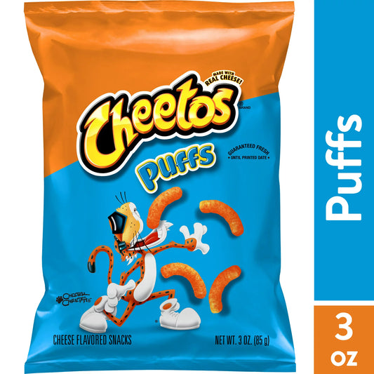 Cheetos Puffs Chips de aperitivo con sabor a queso, bolsa de 3 oz