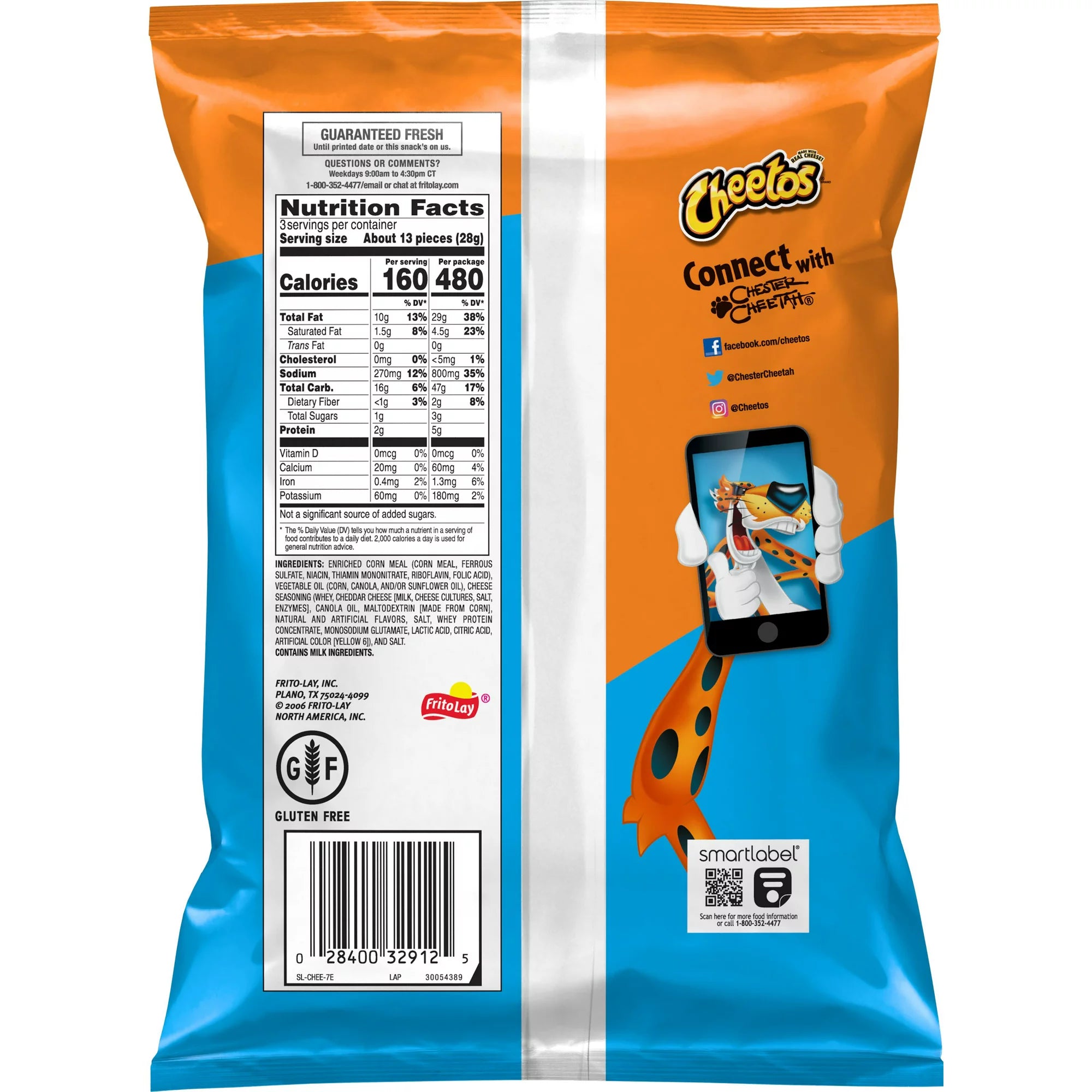 Cheetos Puffs Cheese Flavored Snack Chips 3 oz Bag
