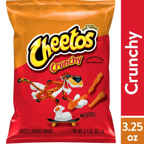 Cheetos Crunchy Cheese Flavored Snack Chips 3.25 oz Bag
