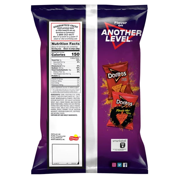 Doritos Spicy Sweet Chili Chips de tortilla con sabor a bolsa de 9.25 oz