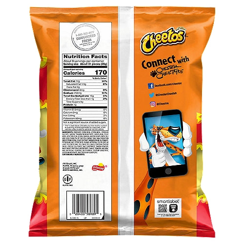 Cheetos Flamin' Hot Crunchy Cheese Flavored Snacks 8 1/2 oz