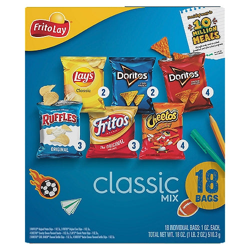 Frito Lay Snacks Classic Mix Caja variada 1 oz 18 unidades