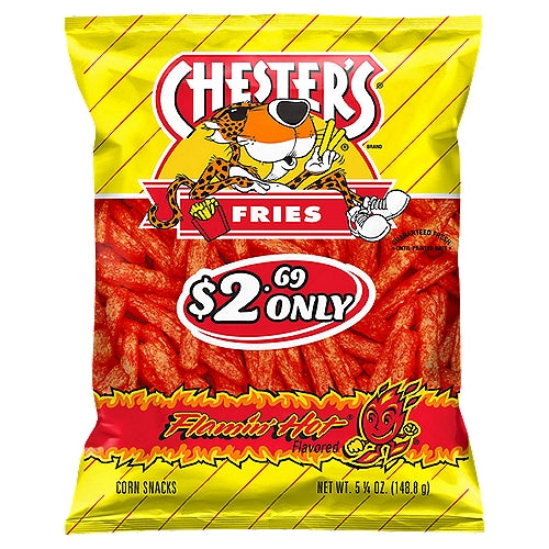 Chester's Flamin' Hot Flavored Fries Snacks de maíz 5 1/4 oz