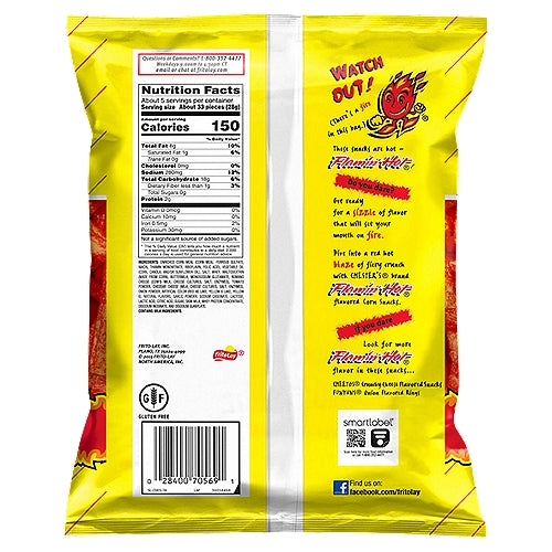 Chester's Flamin' Hot Flavored Fries Snacks de maíz 5 1/4 oz