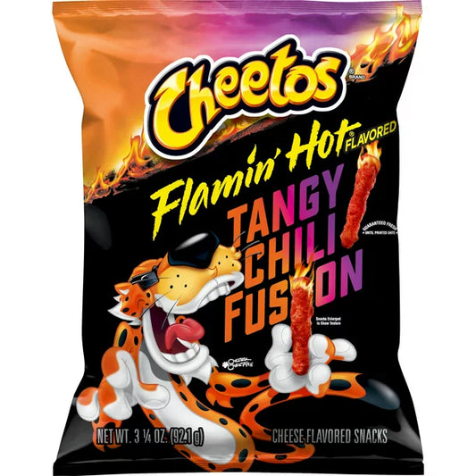 CHEETOS FLAMIN HOT CRUNCHY TANGY CHILI FUSION 3.25OZ