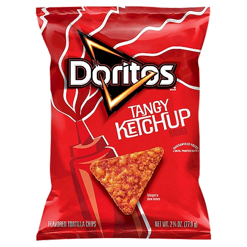 Doritos Tortilla Chips Tangy Ketchup Sabor 2 3/4 Oz