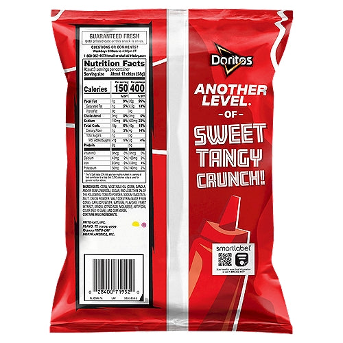 Doritos Tortilla Chips Tangy Ketchup Flavored 2 3/4 Oz