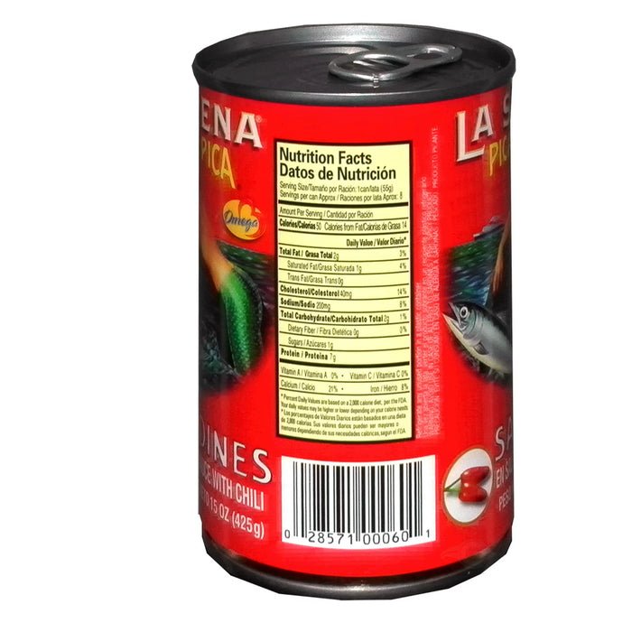 La Sirena Sardines Pica Pica in Spicy Tomato Sauce 15oz
