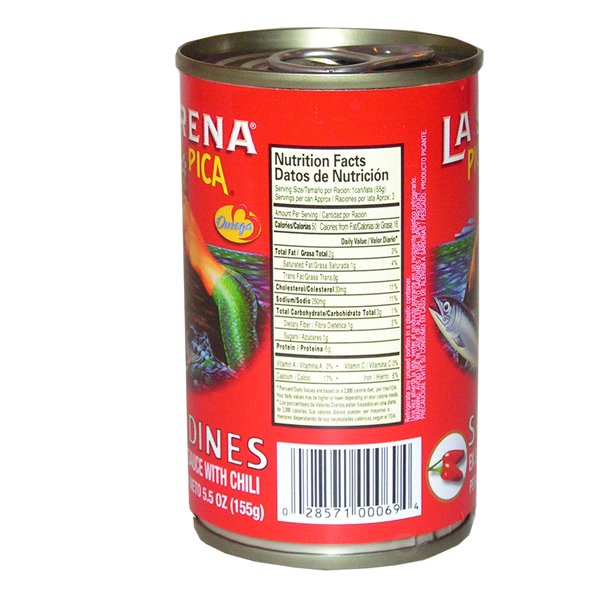 La Sirena Sardines Pica Pica in Spicy Tomato Sauce 5.5oz