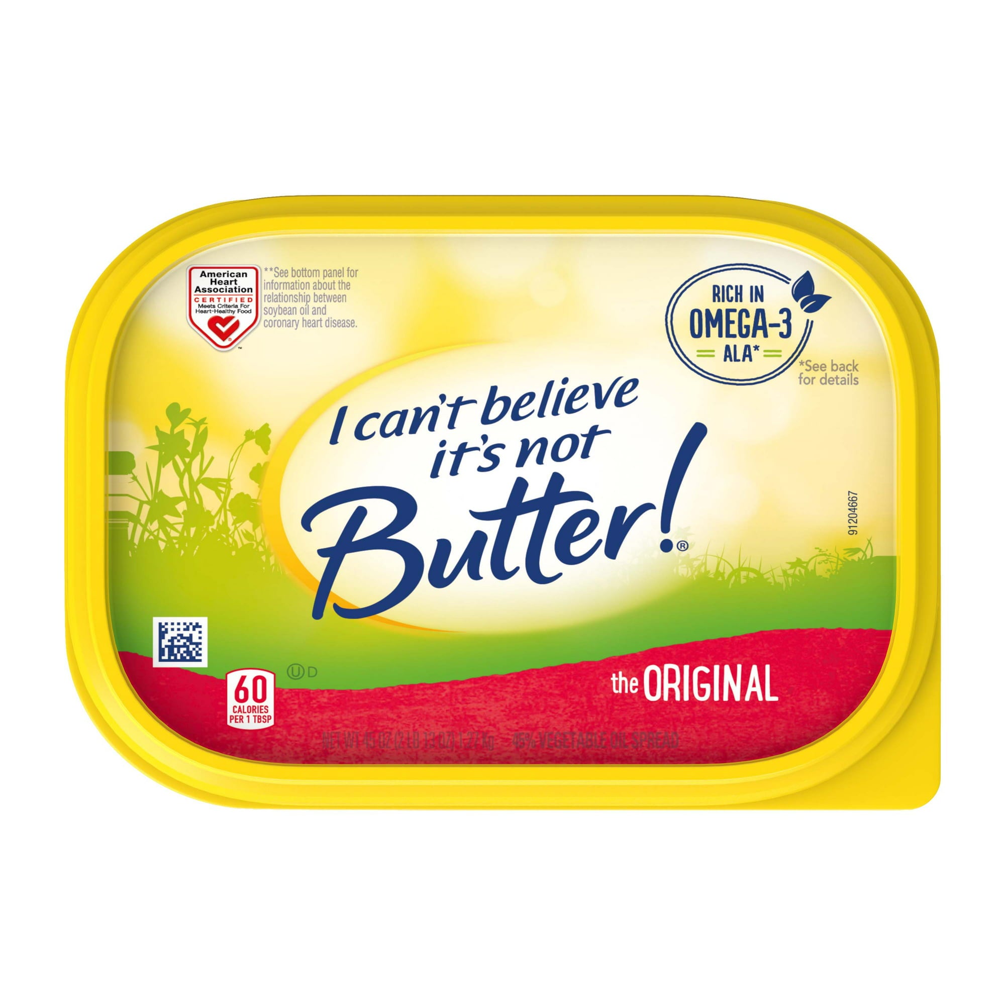 ¡No puedo creer que no sea mantequilla! Tina original para untar de 45 oz