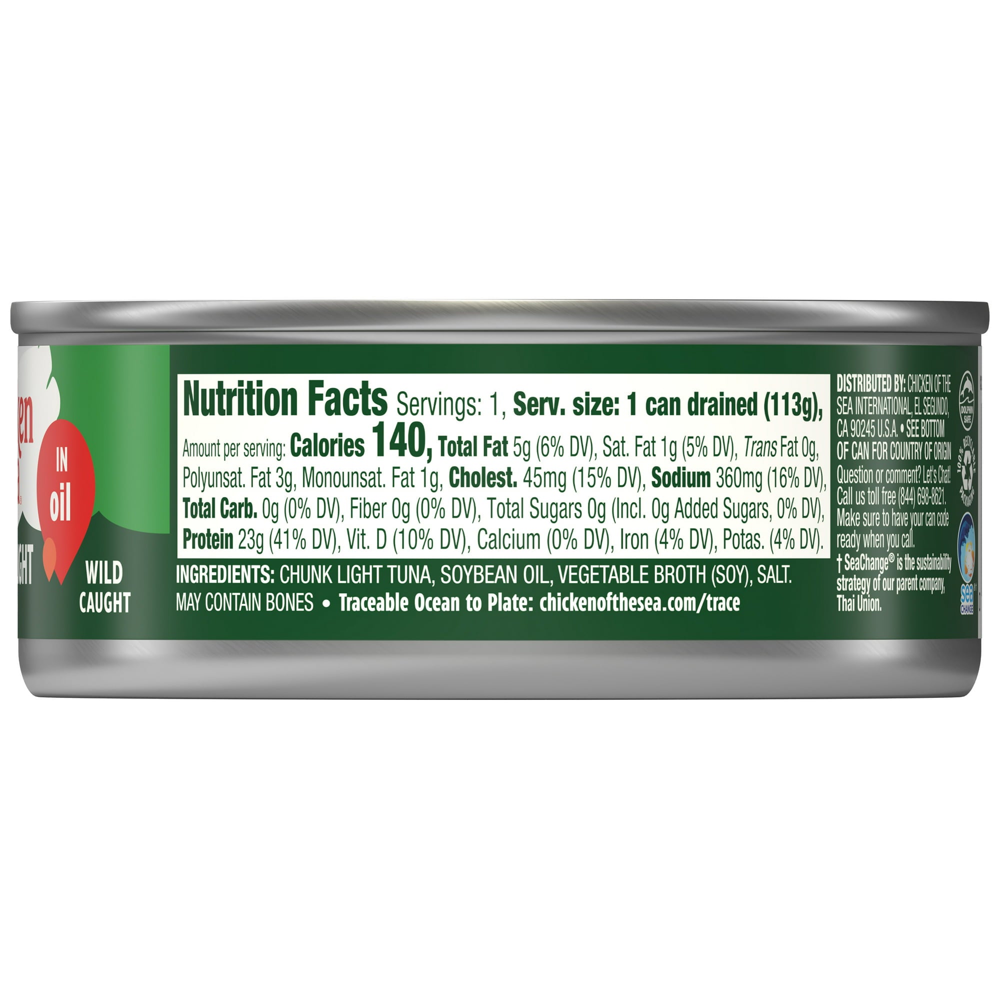 Chicken of the Sea Chunk Light Tuna in Oil 5 oz Can