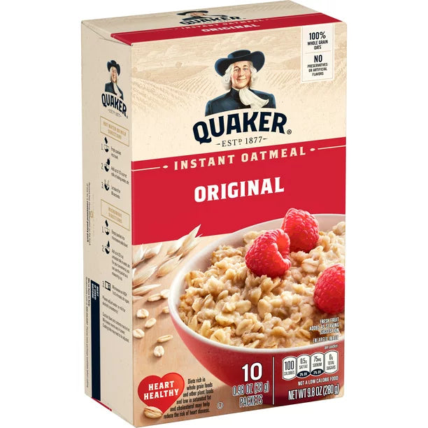 Quaker Instant Oatmeal Regular 9.8 Oz 10 Packets