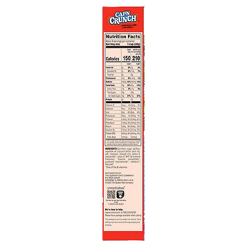 Cap'n Crunch Sweetened Corn & Oat Cereal 12.6 Oz
