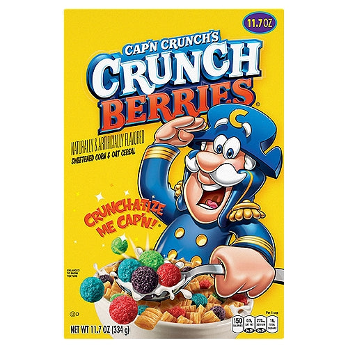 Cap'n Crunch's Crunch Berries Sweetened Corn &amp; Oat Cereal 11.7 oz