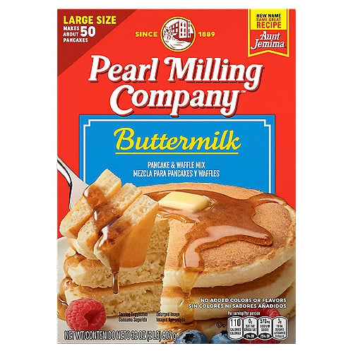 Pearl Milling Company Mezcla para panqueques y gofres con suero de leche, tamaño grande, 32 oz