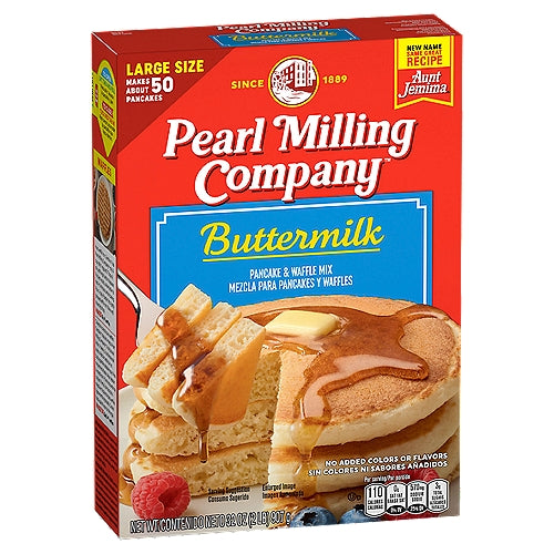 Pearl Milling Company Mezcla para panqueques y gofres con suero de leche, tamaño grande, 32 oz