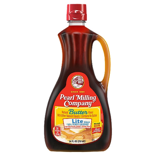 Pearl Milling Company Lite Jarabe de sabor a mantequilla natural 24 fl oz