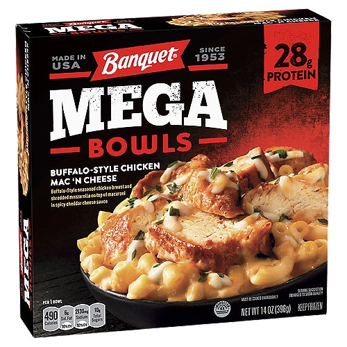 Banquet Mega Bowls Buffalo-Style Chicken Mac 'n Cheese 14 oz