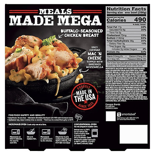 Banquet Mega Bowls Buffalo-Style Chicken Mac 'n Cheese 14 oz