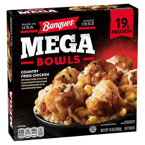 Banquet Mega Bowls Country Fried Chicken 14 oz